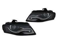 Reflektor Lampa kpl Diody Soczewka Clear Black Xenon look AUDI A4 B8 8K 07-