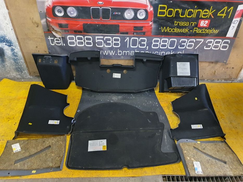 BMW E39 Sedan Wykładzina Bagażnika Komplet pod System HiFi Stan BDB