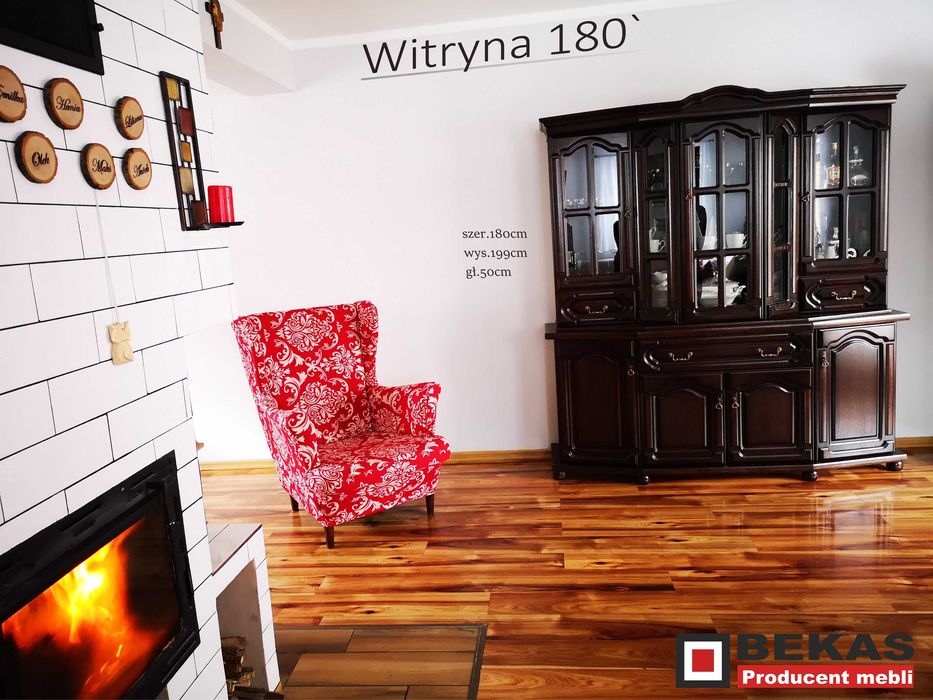 Zestaw Twoje Meble Stylowa RTV 160 Dwie Witryny Narożne BEKAS Producen