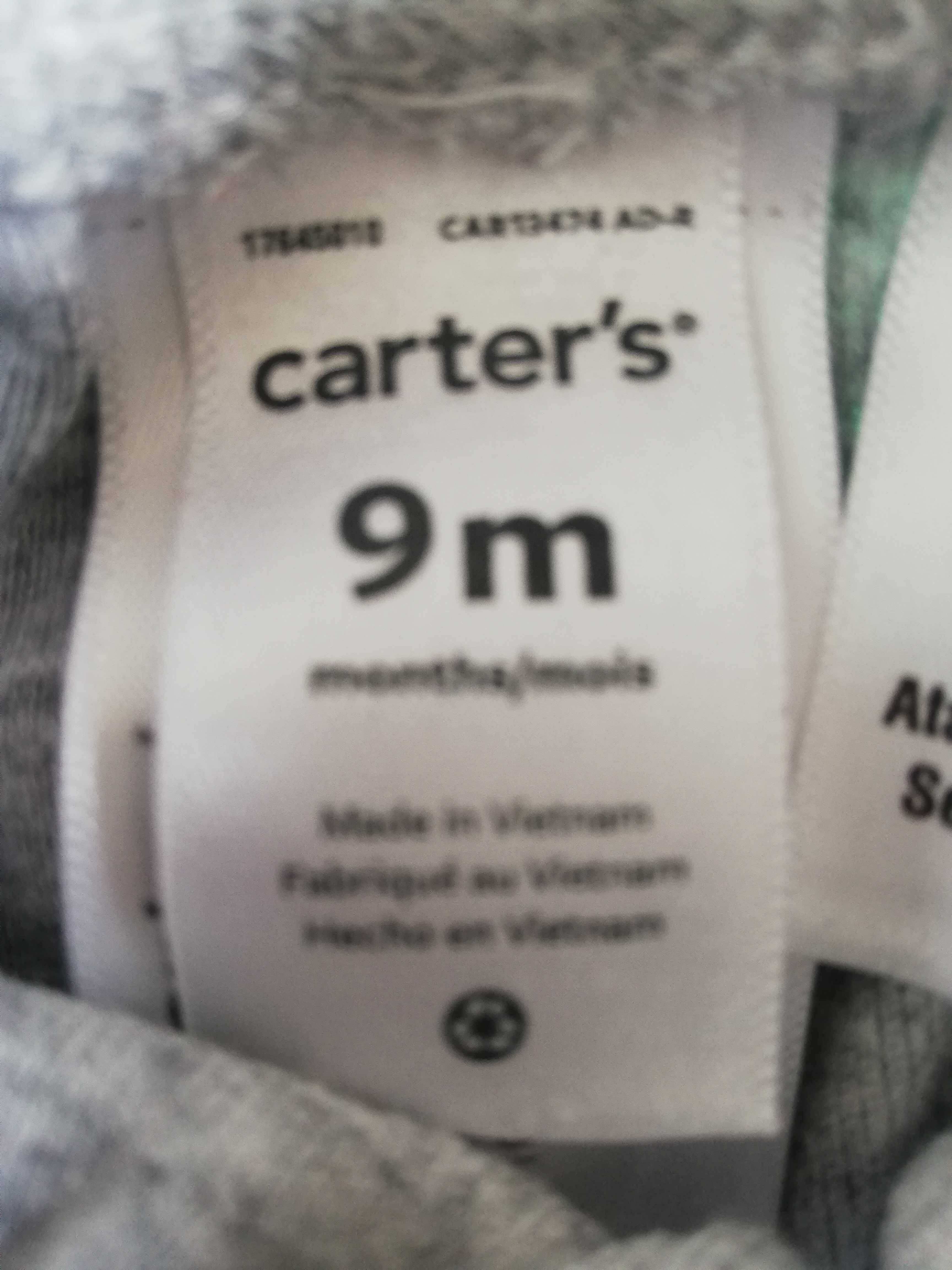 zestaw body długi rękaw i spodnie carters r 74cm