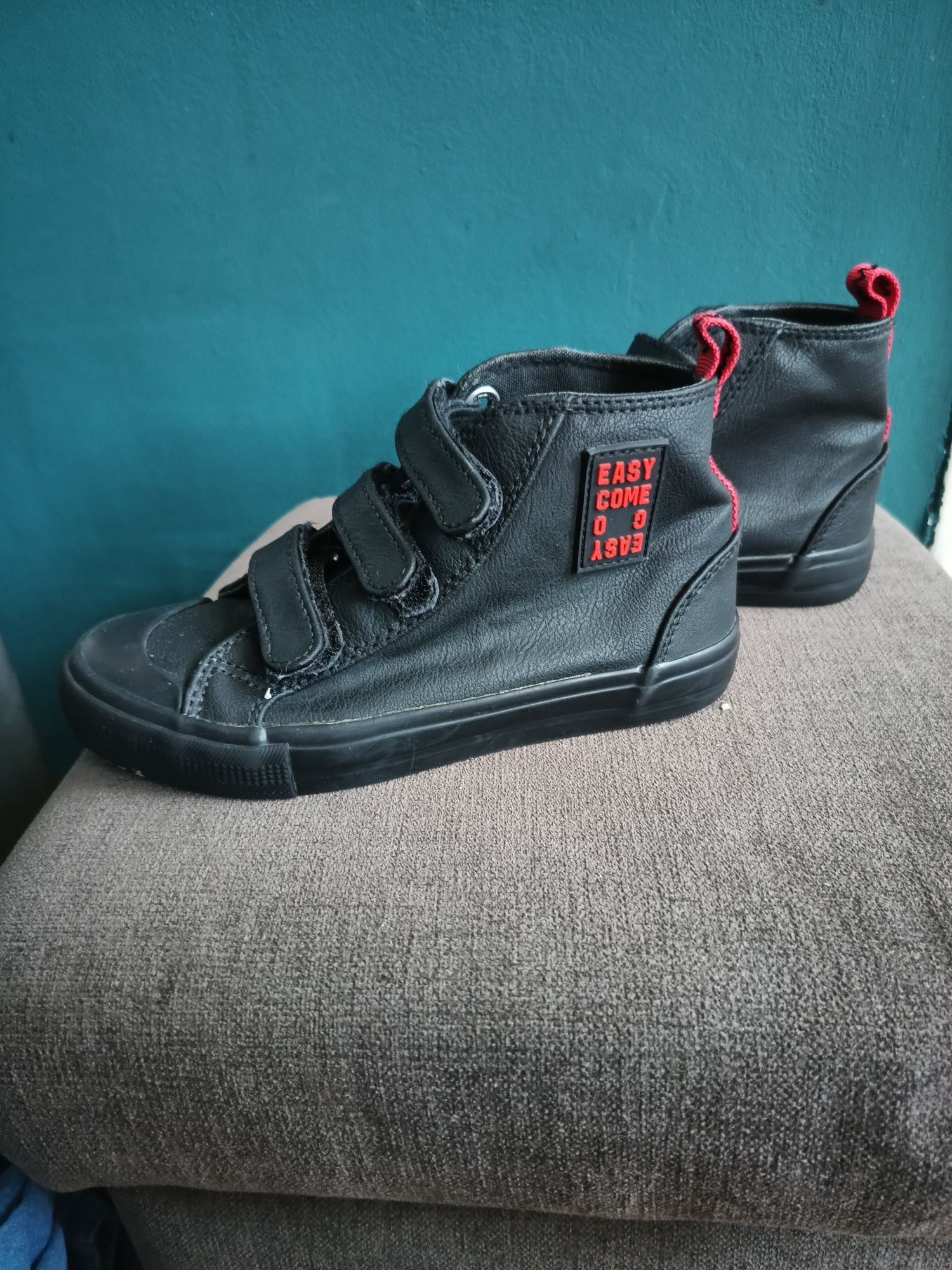 Buty za kostkę na rzepy