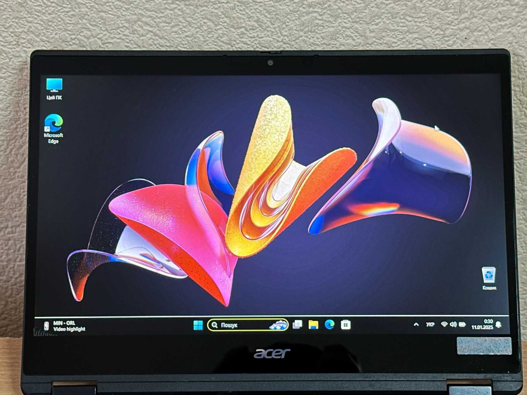 ноутбук трансформер Acer Travel 14"FullHD IPS 1135G7 /8GB/256 + стилус