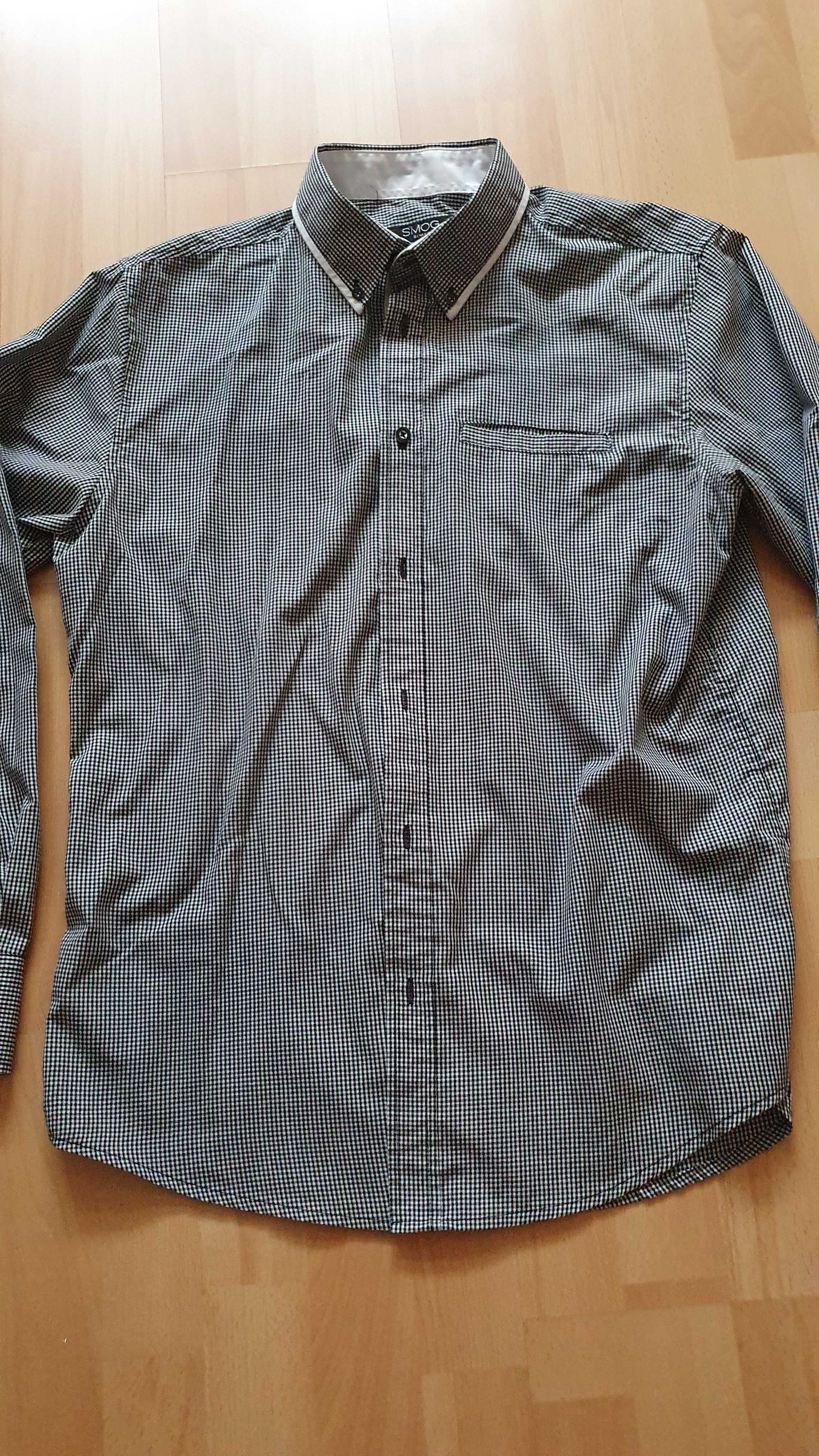 Koszula męska w kratę Slim Fit firmy Smog rozmiar L