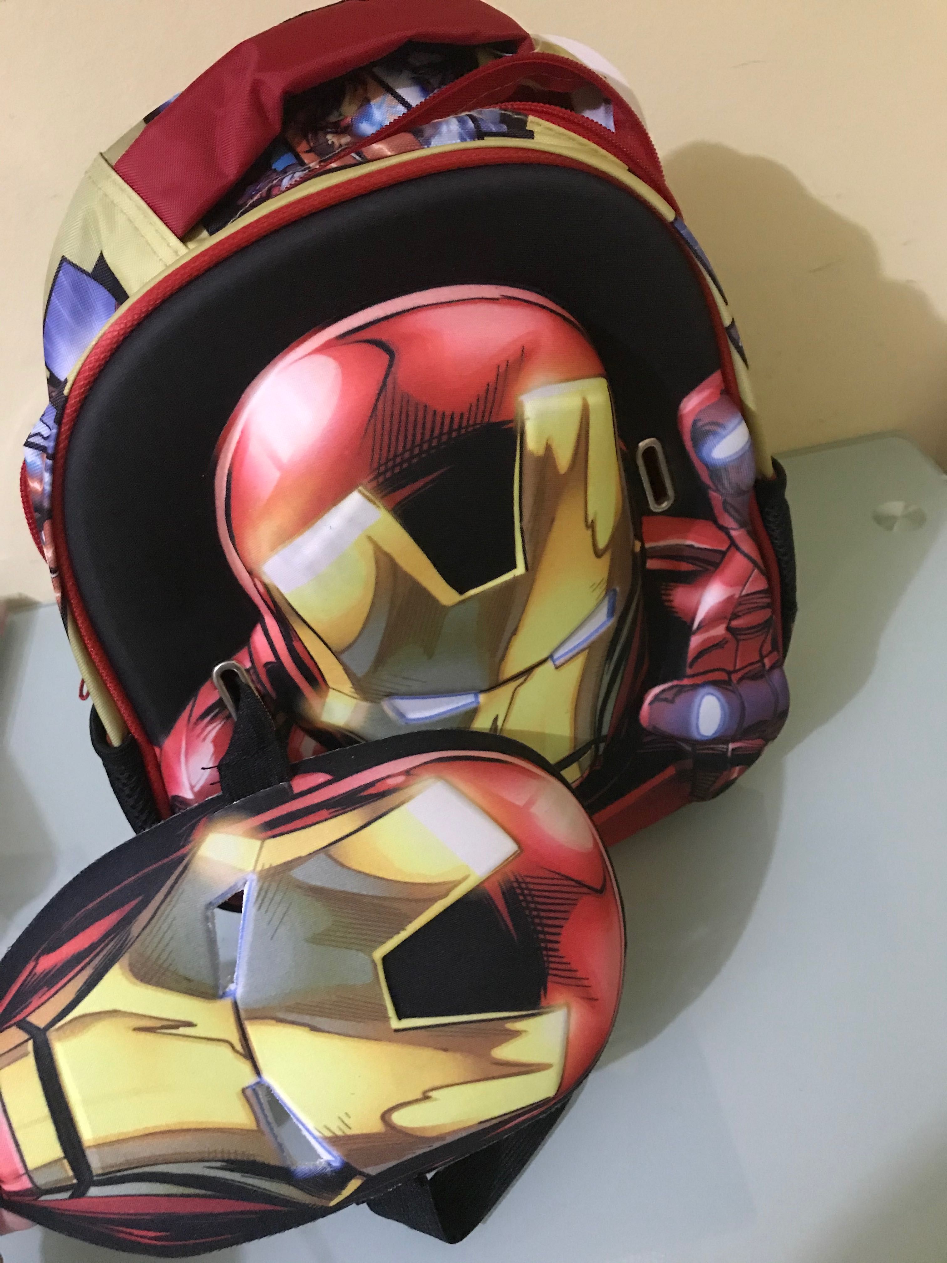 Mochila Homem de ferro com máscara NOVA