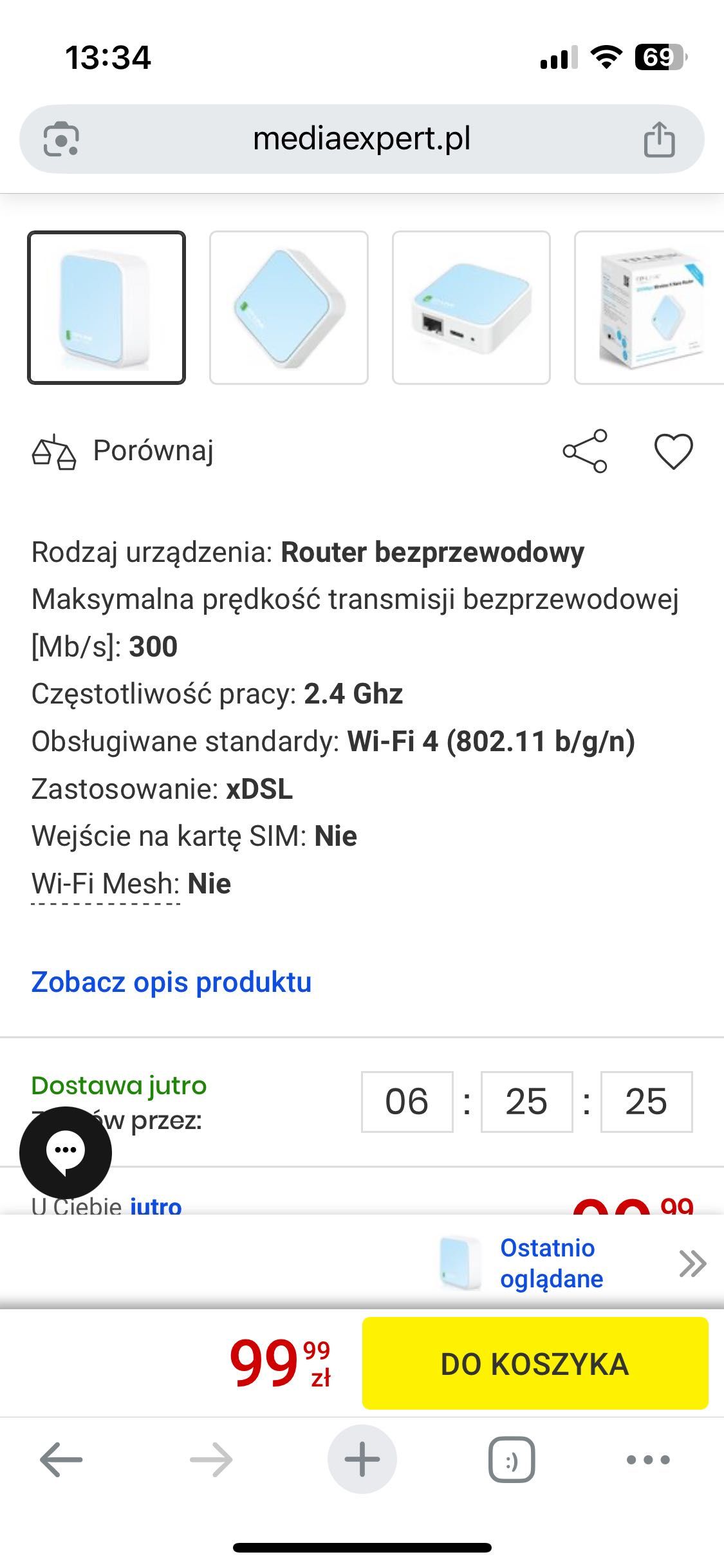 Router TP-LINK TL-WR802N 2.4 GHz