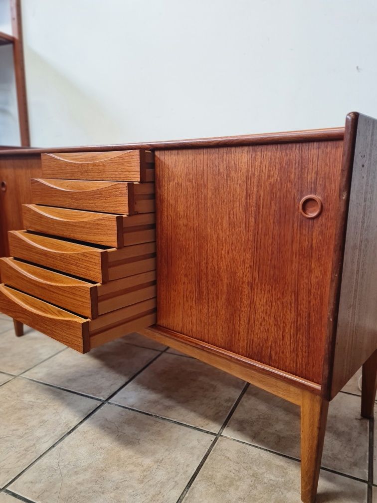 Komoda tekowa,sideboard,skandynawski design,Bräntorps, Szwecja, 1960