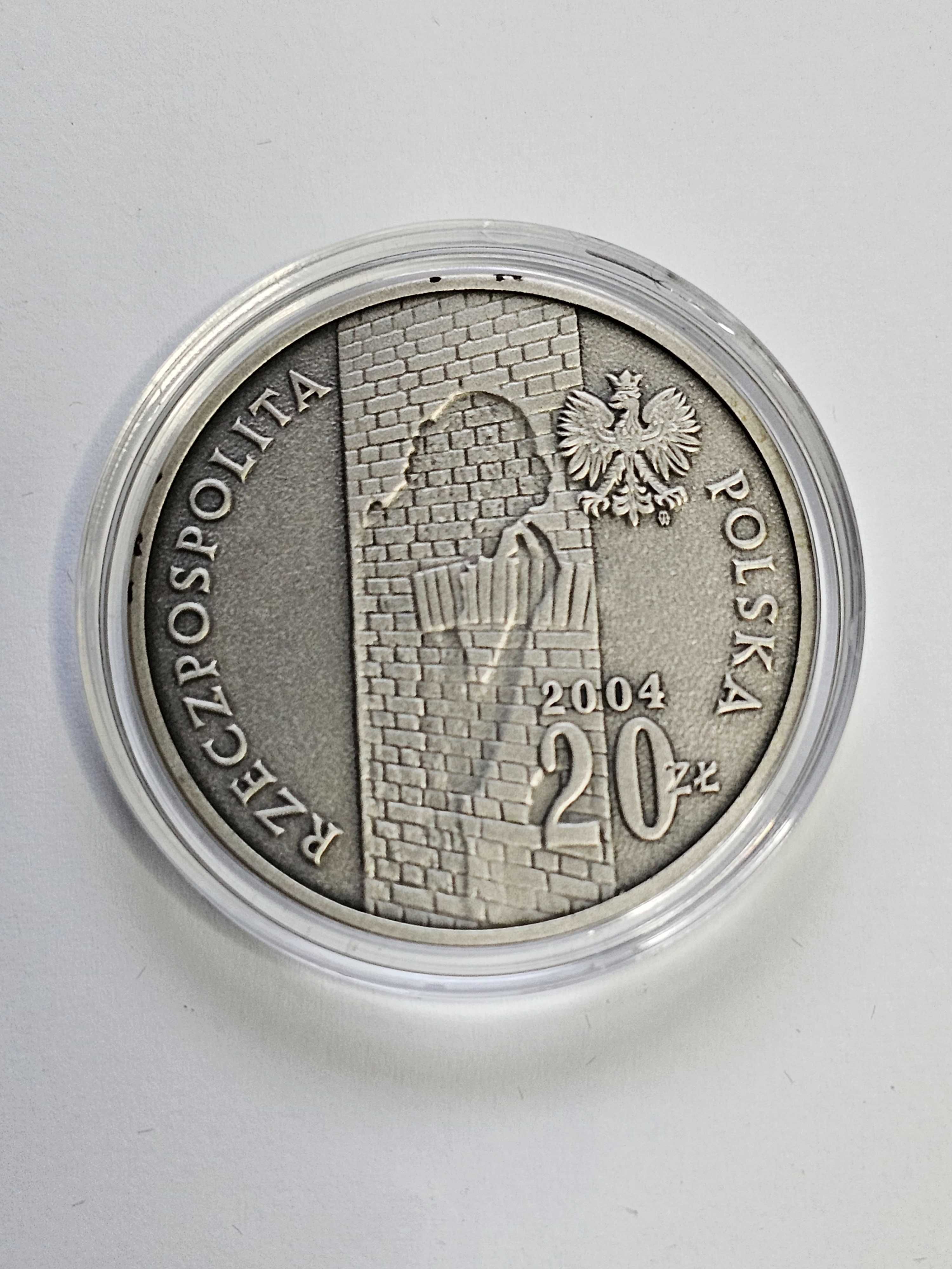 Moneta srebro 20 zł z 2004 r roku Pamięci Ofiar Getta w Łodzi