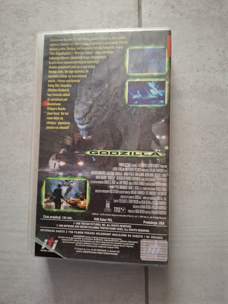 Godzilla- Vhs Polski Lektor Unikat