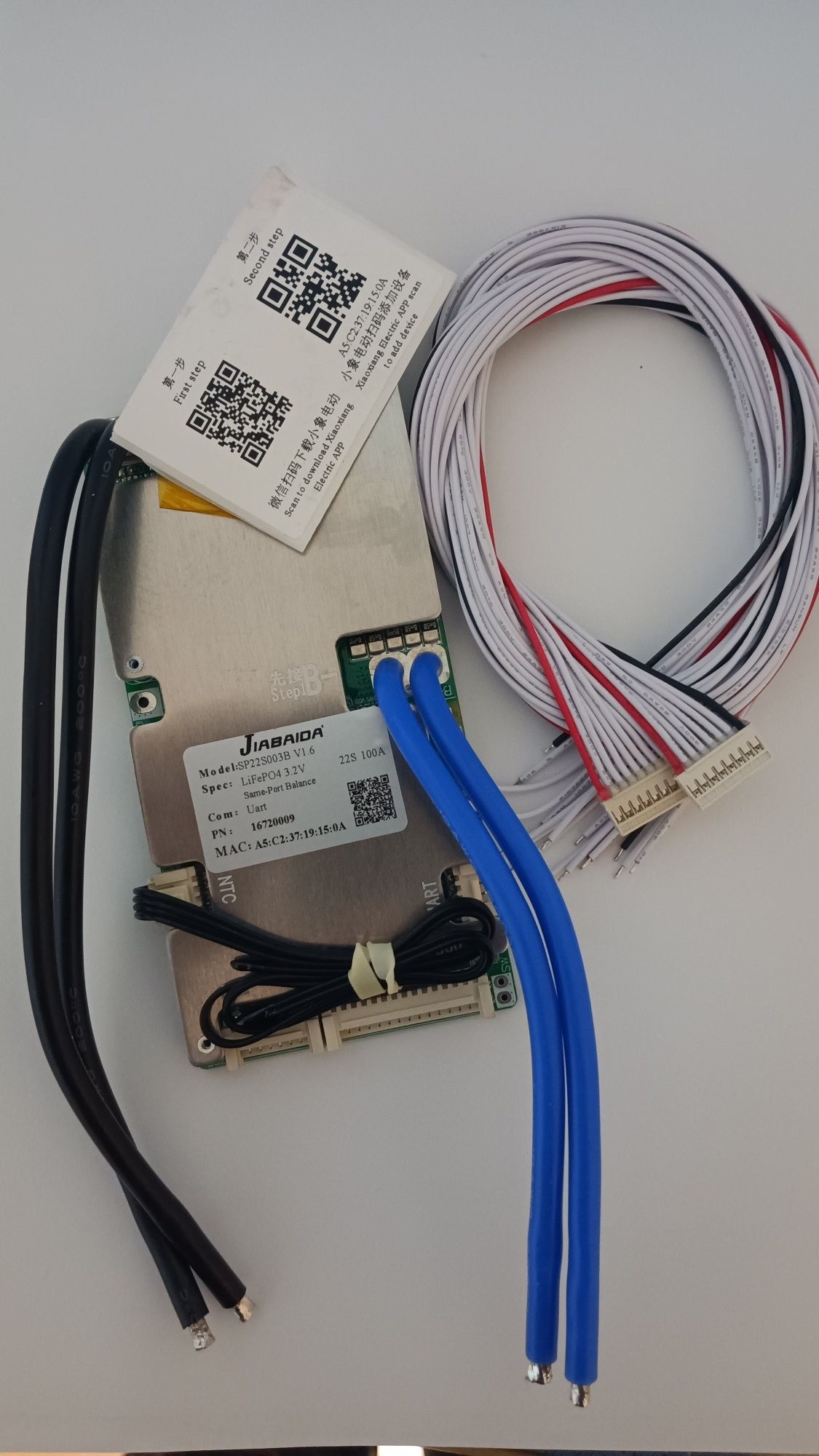 JBD Smart BMS 6-8S 6-21S 6-22S 100A/300A

(Li-ion, LiFePO4, Bluetooth
