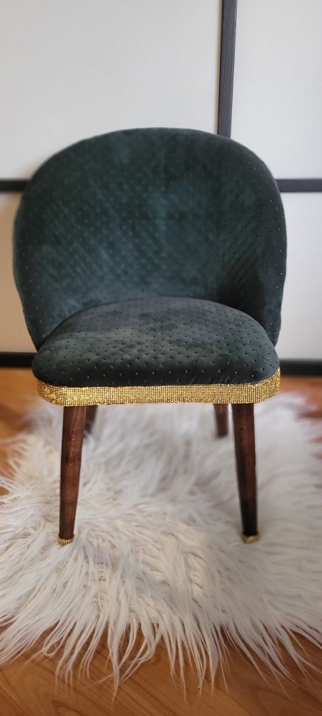 Krzesło do sesji zdjęciowych glamour dziecięce welur velvet
