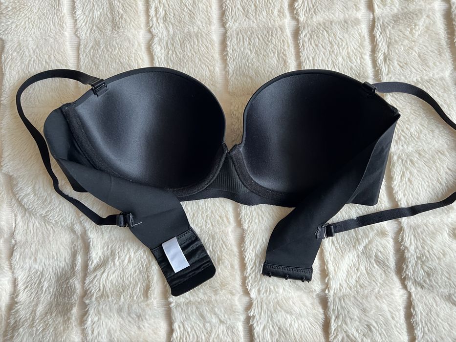 Чорний ліф бюстгалтер безшовний анжеліка 90С 85С