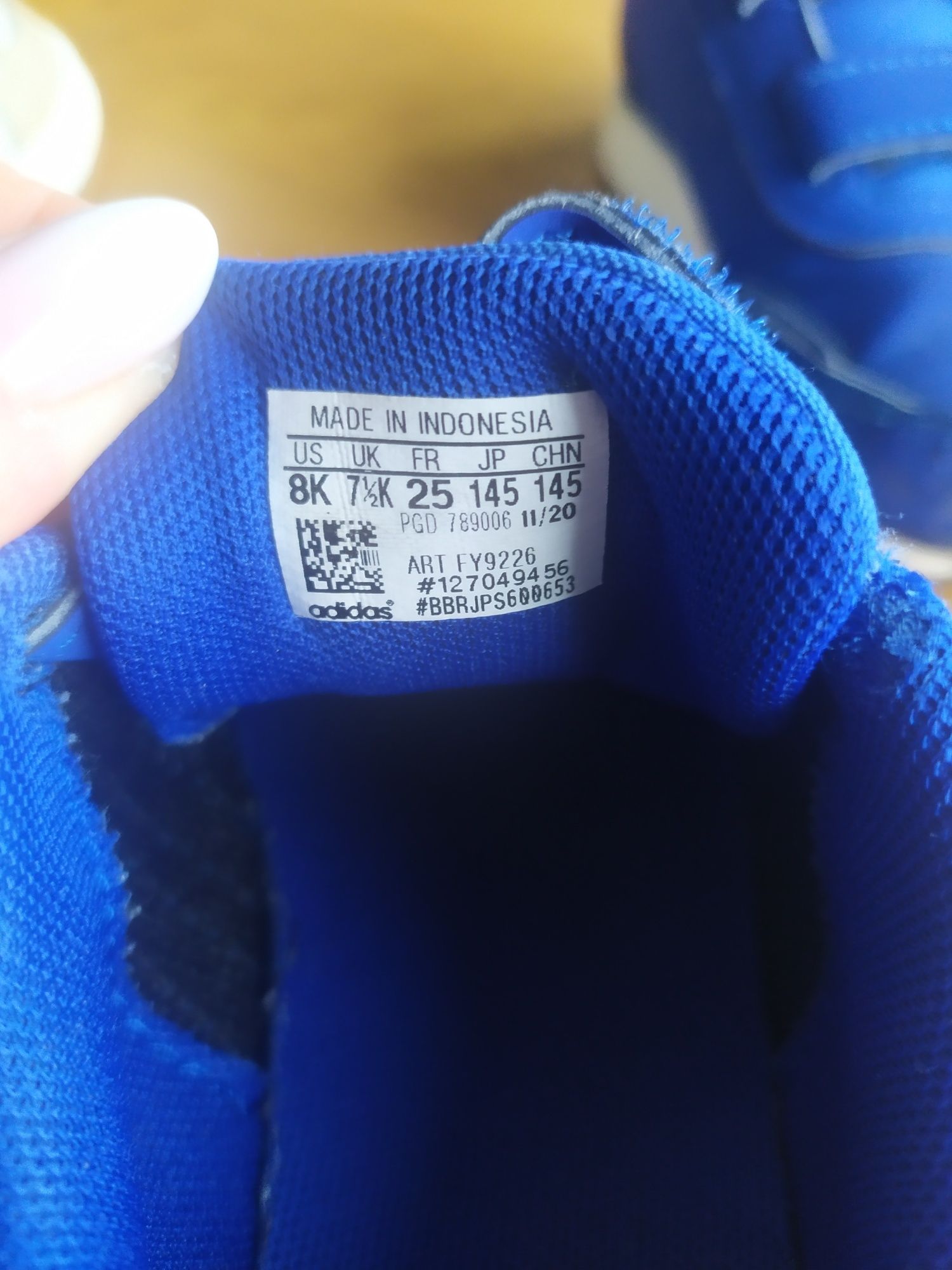 Adidasy Adidas niebieskie R 25 chłopięce