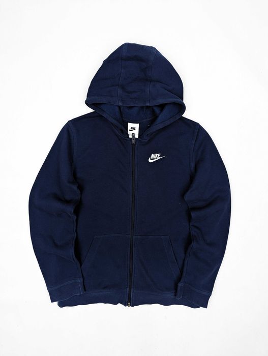 Nike granatowa bluza z kapturem zip S logo