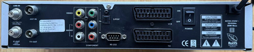 Odbiornik Cyfrowej TV Sat Ferguson FX 7600 UCI