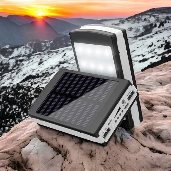 АКЦІЯ Павербанк paverbank 9000mAh мобільне зарядне з сонячною панелл