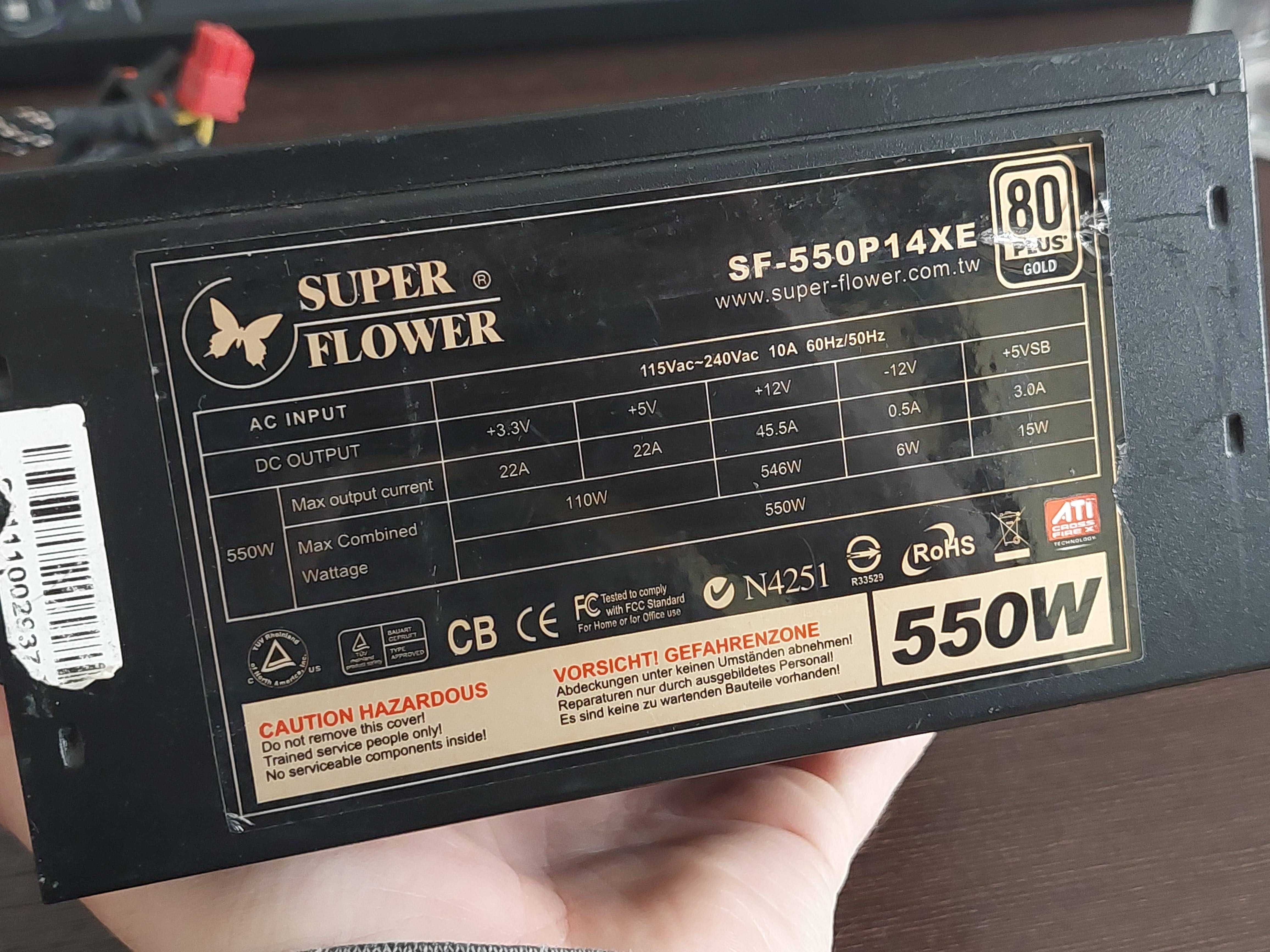 Zasilacz Super Flower 550w 80+ Gold