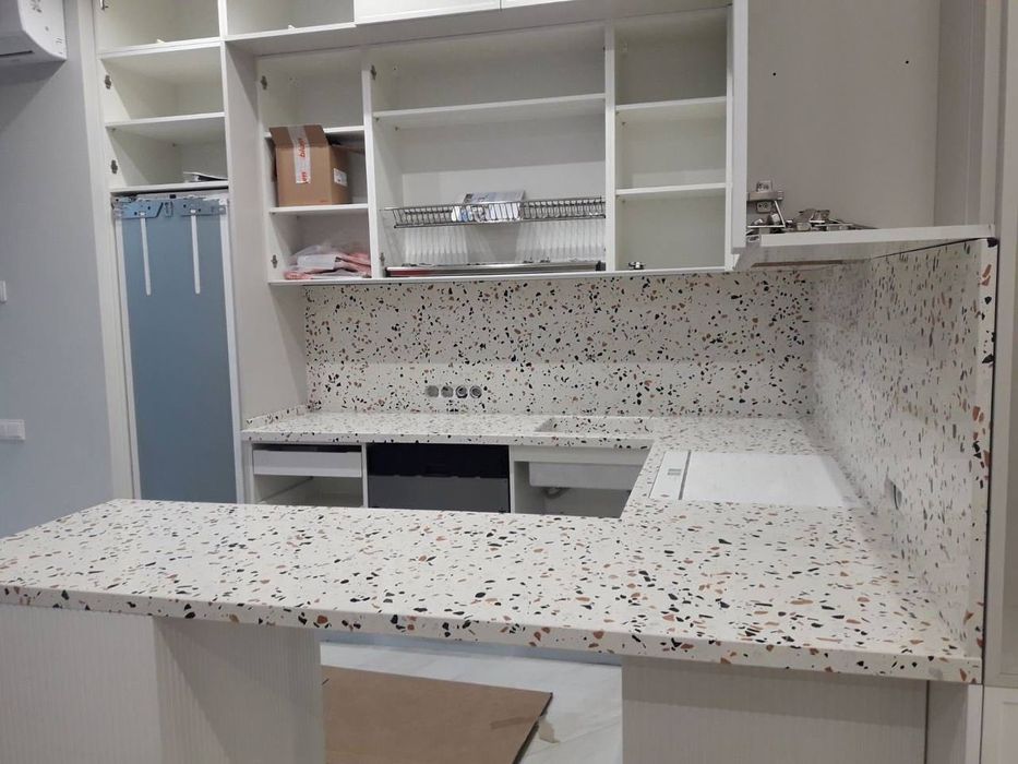 ЦІНИ ВИРОБНИКА • Столешница каменная Стол на кухню Мрамор Кварц Акрил