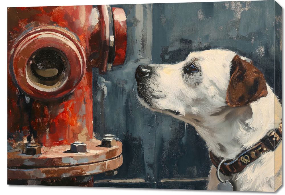 Obraz 100x70cm Kumpel przy Hydrancie