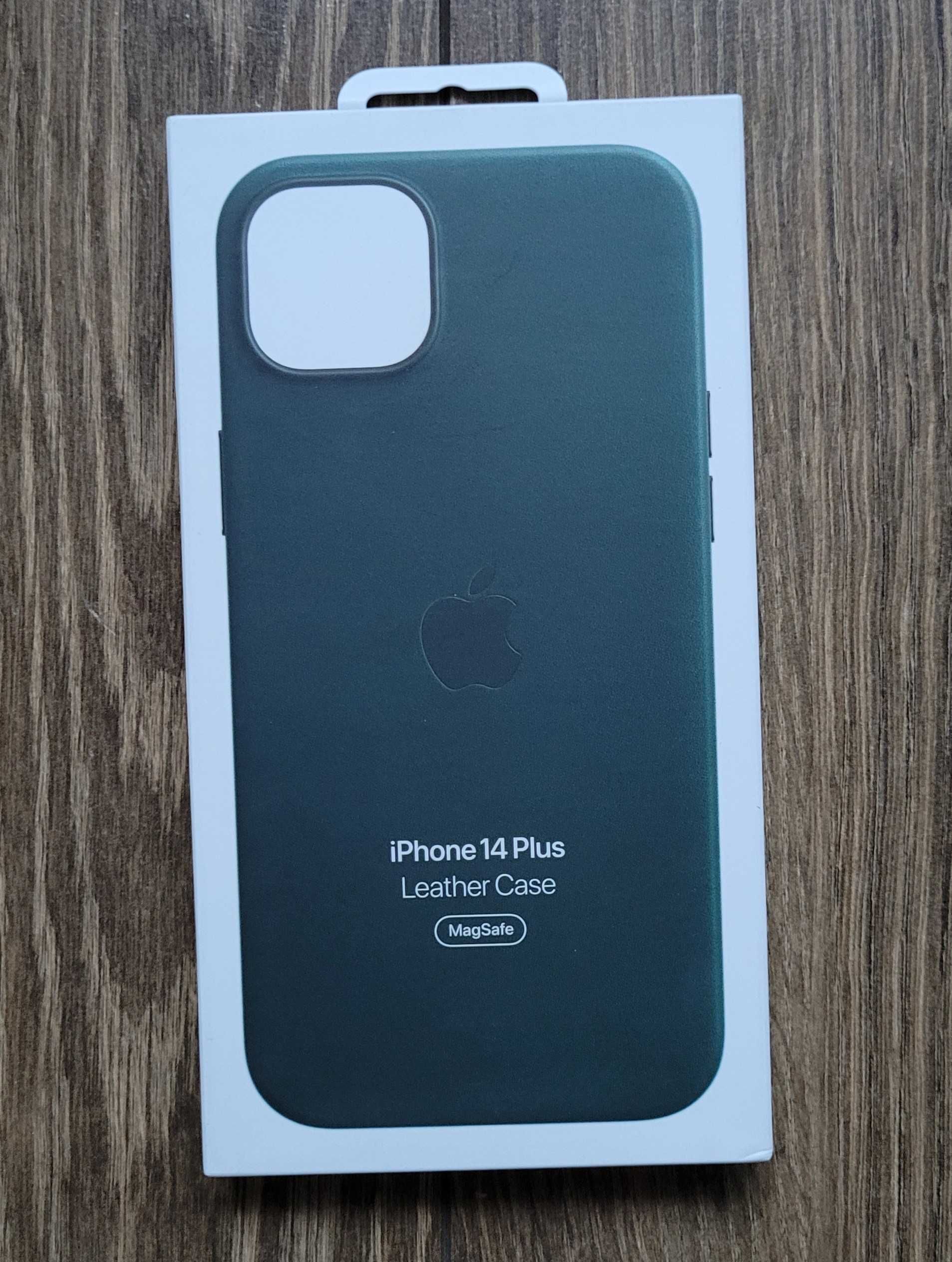 Etui Apple do iPhone 14 Plus MagSafe zieleń Forest Green skórzane NOWE