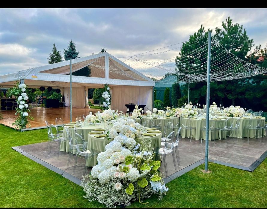 Wynajem, wypożyczalnia, namioty, hale namiotowe, stoly, krzesła, leżak