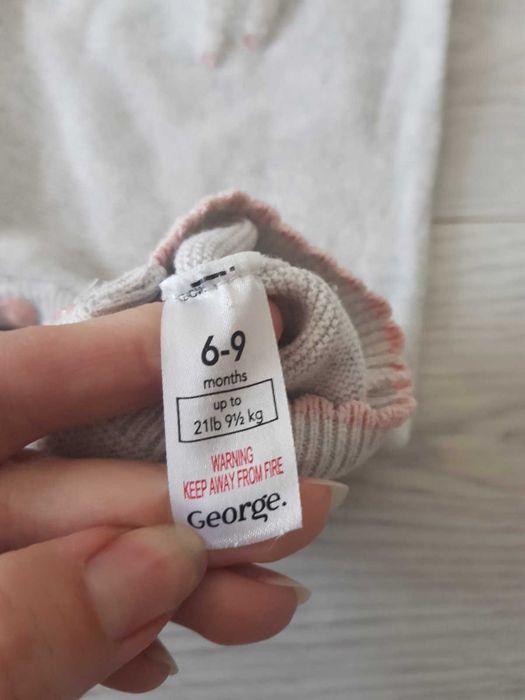 Теплий ромпер George на 6-9 місяців на дівчинку