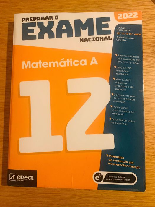 Livros de exercícios e preparação de exame matemática 12º