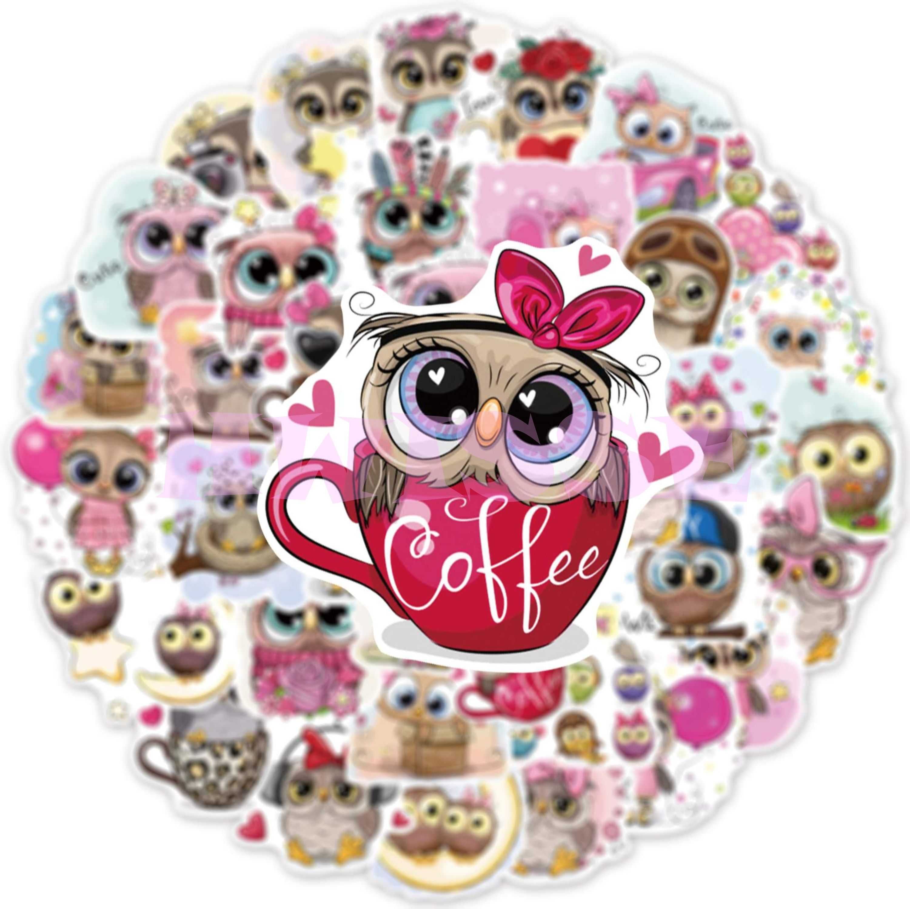 Naklejki Sowy Sowa Sowki WLEPY STICKER MIX Owls