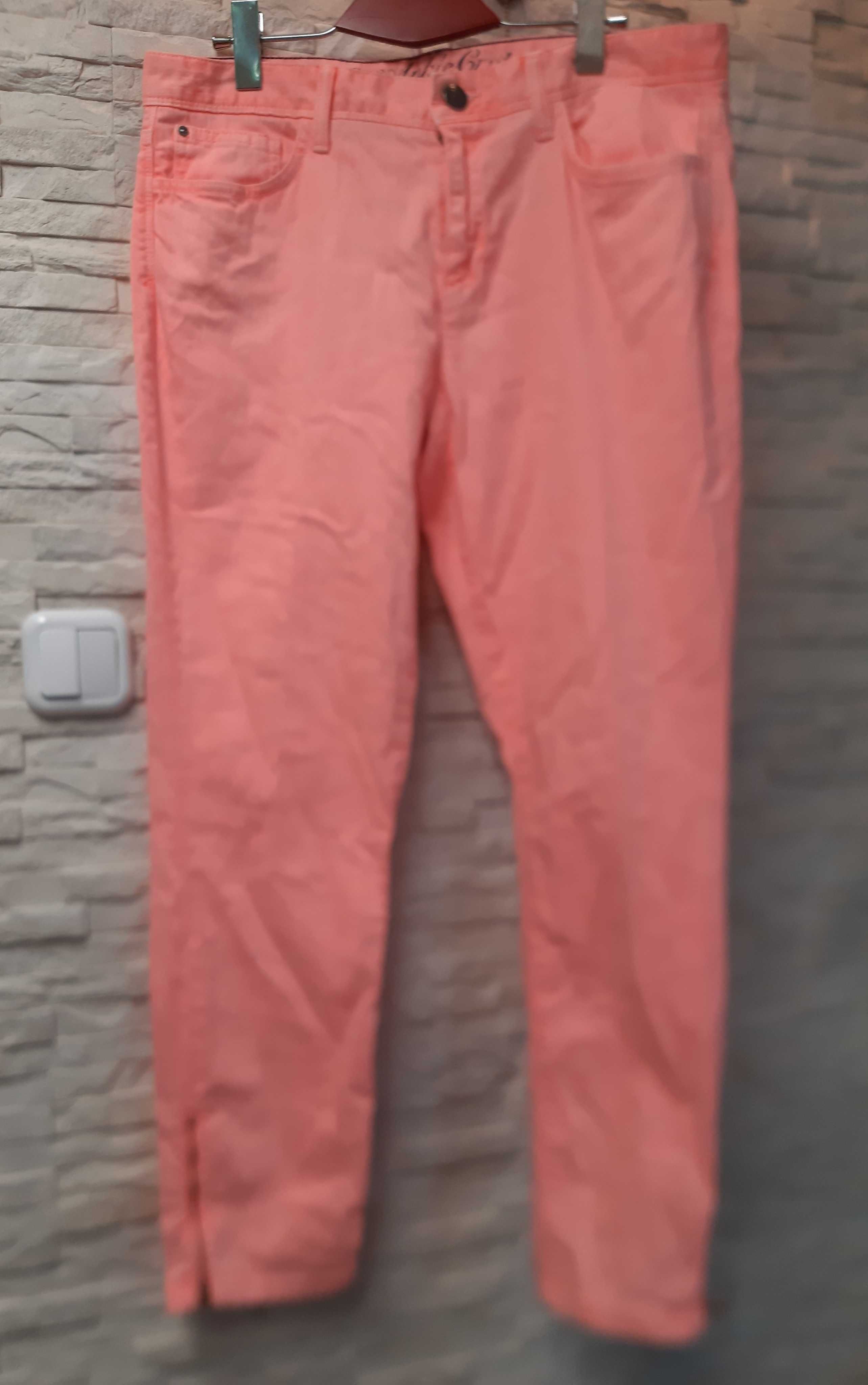 ?Spodnie Tommy Hilfiger Skinny, cygaretki neonowy róż 40/42 XL/XXL