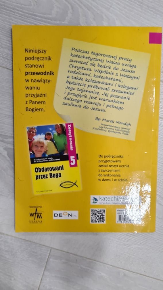 Obdarowani przez Boga klasa 5 książka podręcznik