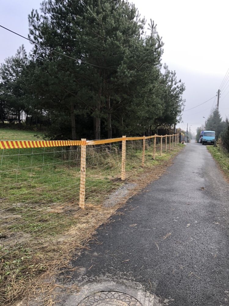 Ogrodzenia budowlane ogrodzenie tymczasowe siatka leśna stemple płot