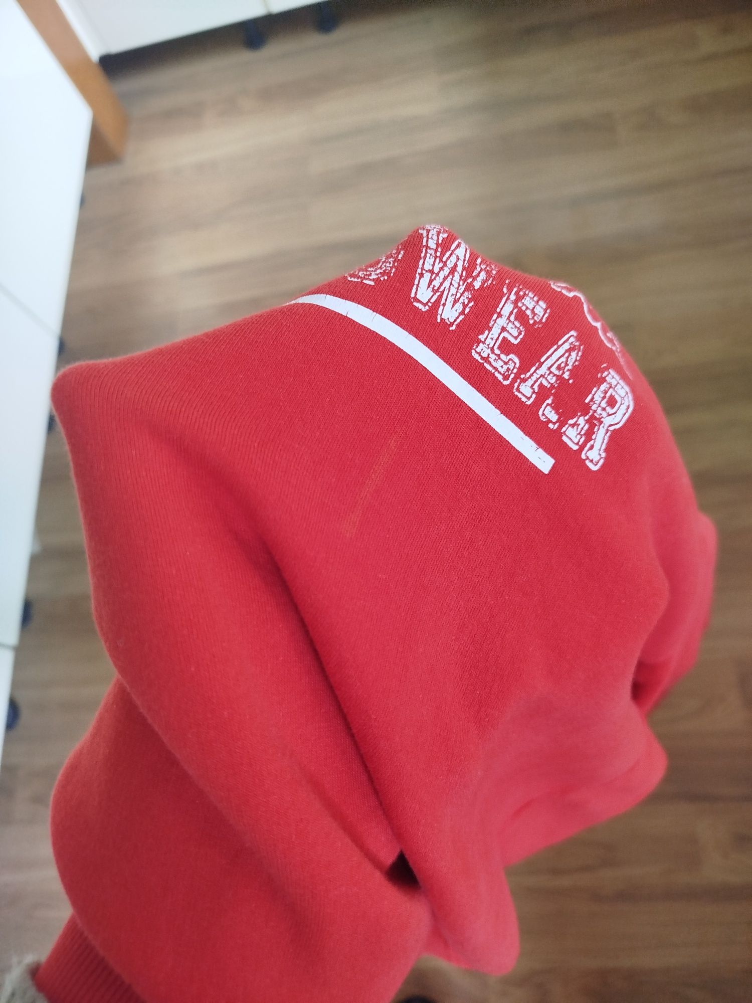 Kappa czerwona bluza z kapturem 3XL