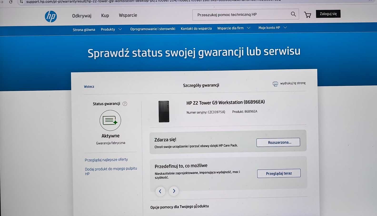 NOWA Stacja Robocza HP Z2 G9 i7-13700,32GB DDR5,SSD, AuCAD24
