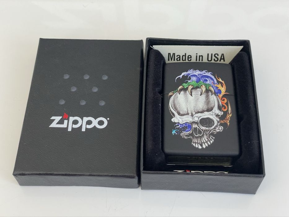 Zapalniczka Zippo Skull Claw Design, czaszka, Black Matte, NOWA
