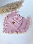 Dwa komplety handmade carmel i brudny roz 48-52 cm