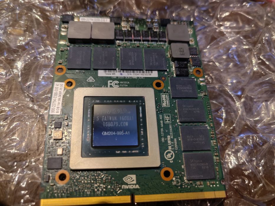 NVIDIA Tesla M6 Mobile 8gb mxm
Graphics Processor
GM204
 
Cores
1536