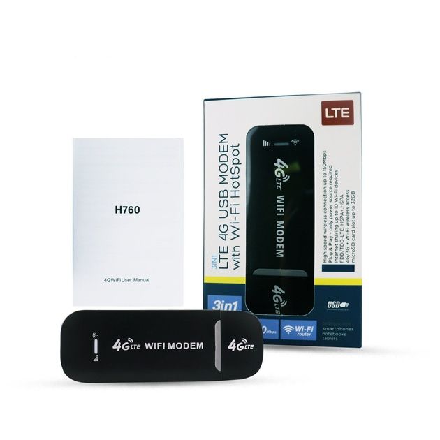 Мобільний 4G модем під сім карту 150 Мб/с, USB, WI-FI, вай фай модем