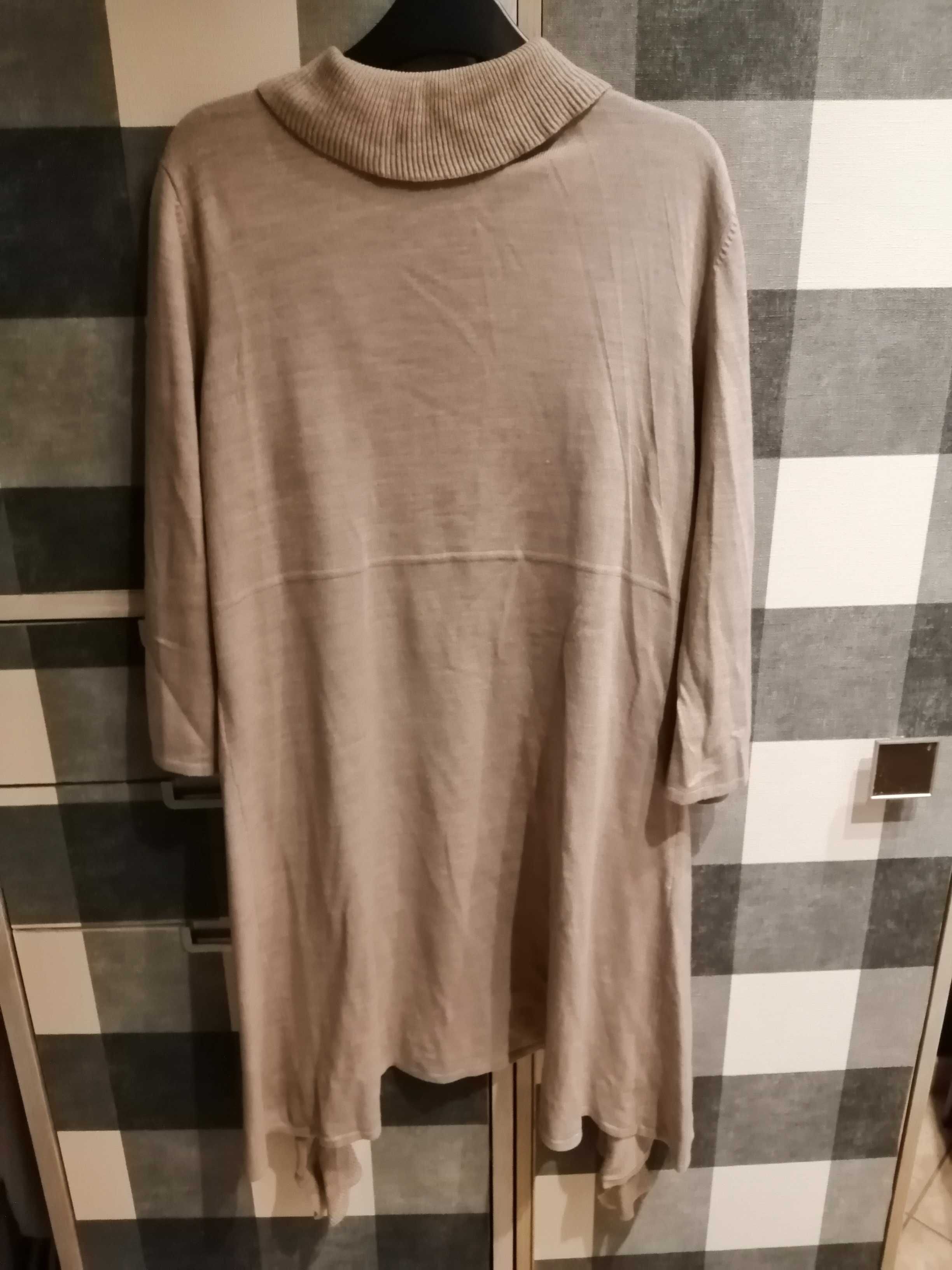 Sweter narzutka do kolan rozmiar s