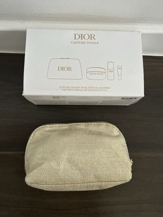 Kosmetyczka Dior trousse pouch zlota na kosmetyki nowa christian
