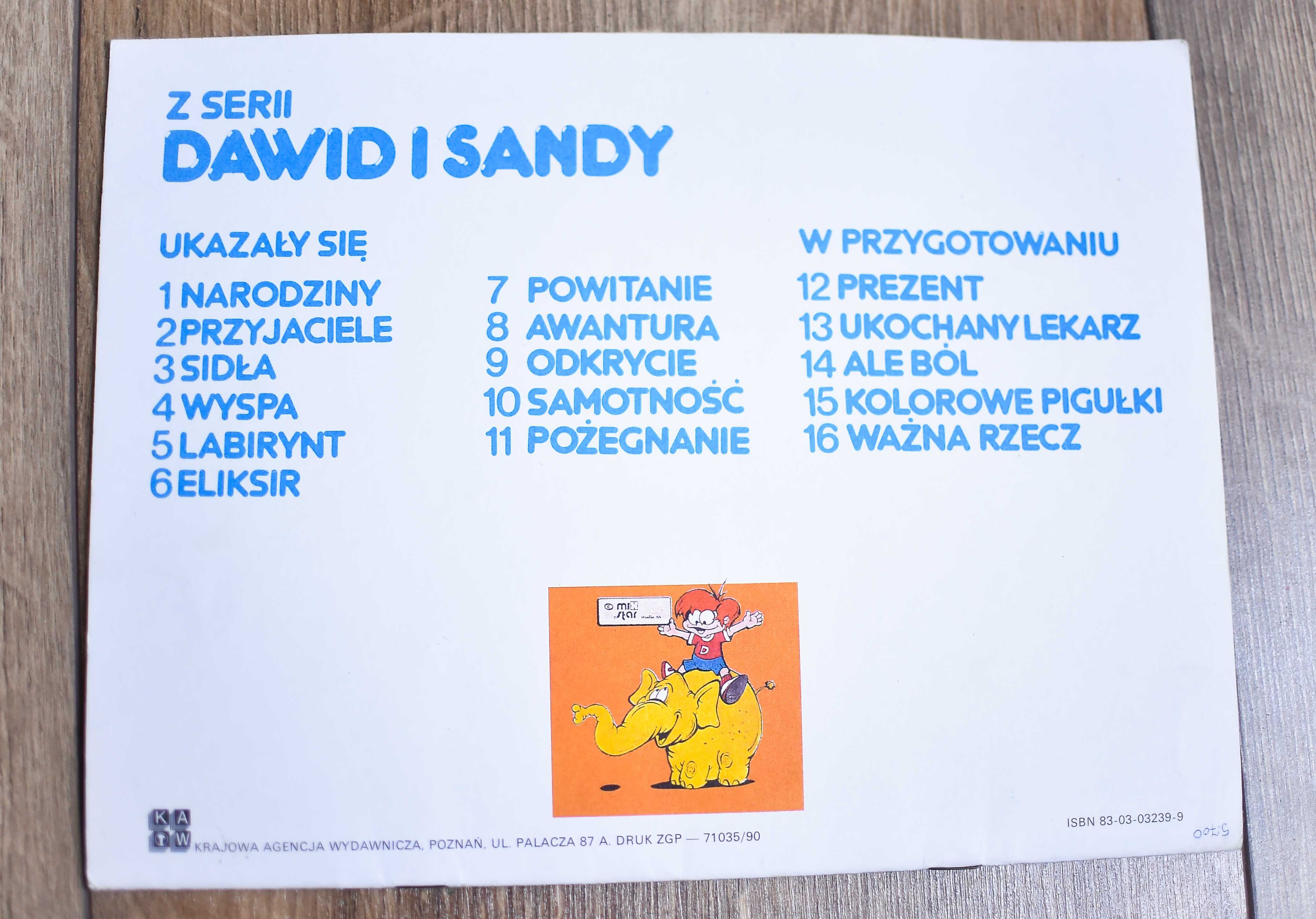 Komiks # Pożegnanie z serii Dawid i Sandy Tom 11