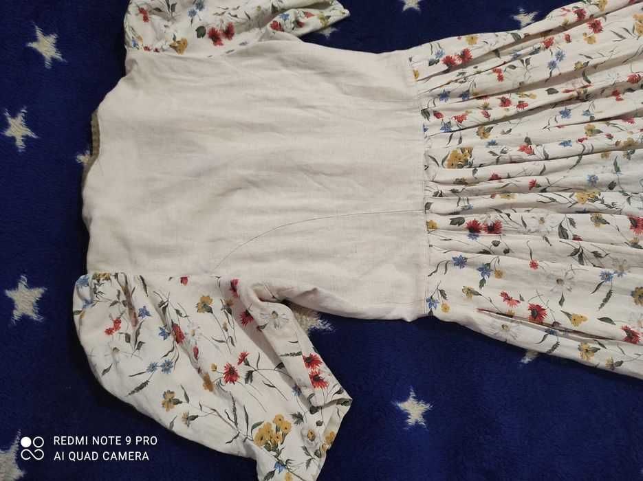 Landhaus austria style Платье из льна в цветочный принт, розмір 38