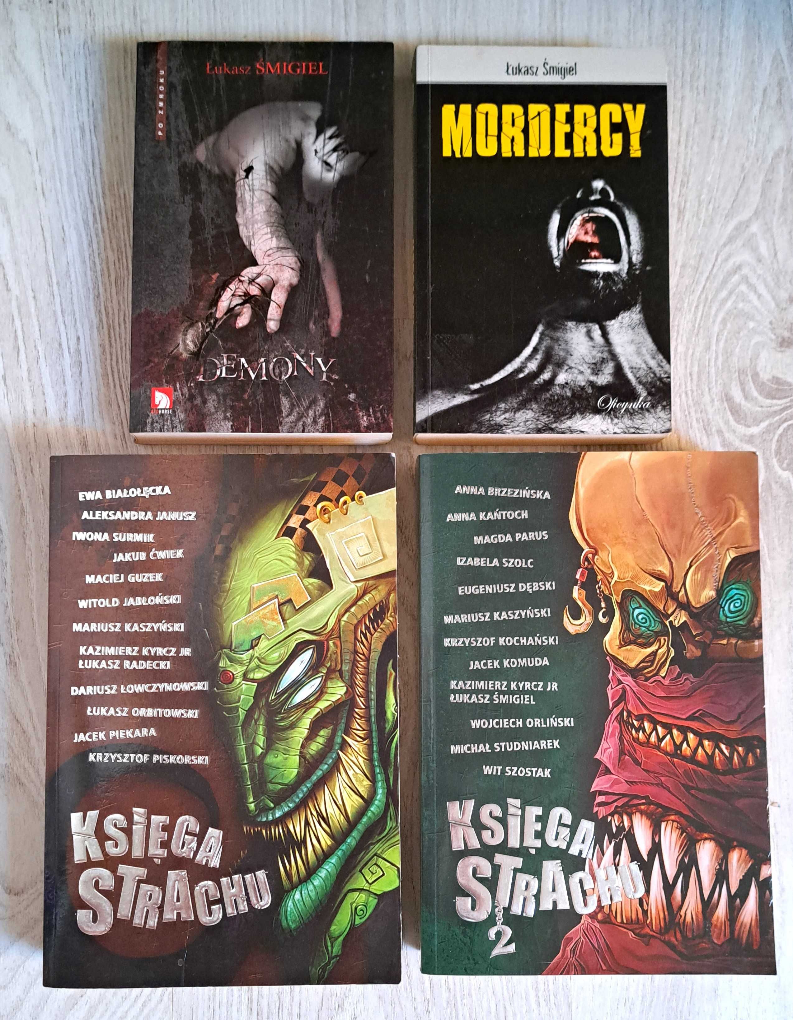 4x Księga strachu 1 i 2 Ćwiek Kyrcz Radecki Śmigiel Demony + Mordercy