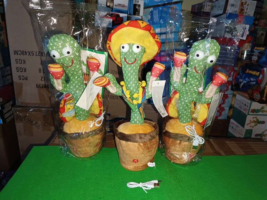 Музичний інтерактивний кактус повторюшка українською мовою Usb