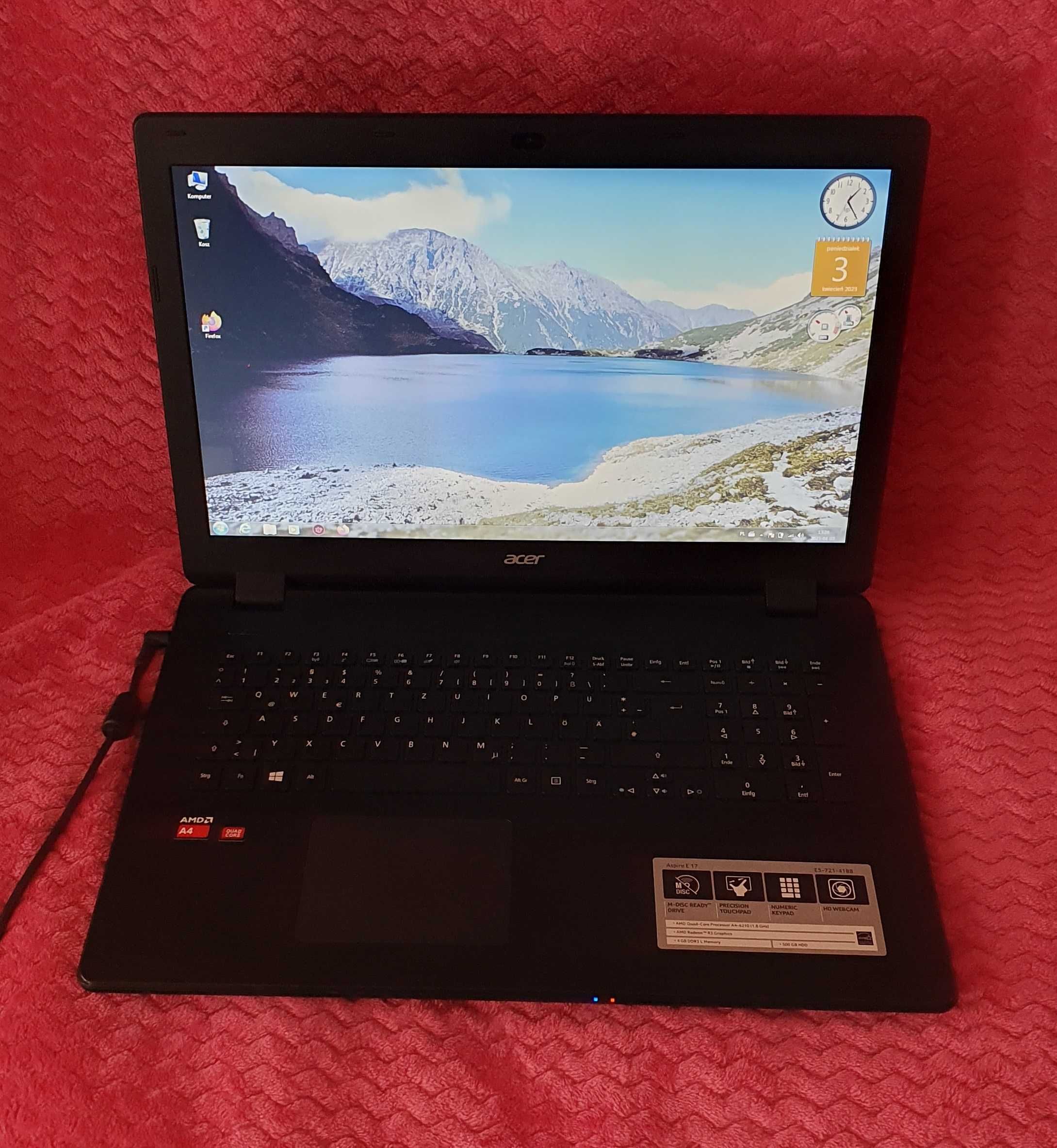 Laptop ACER E17 Quad Core