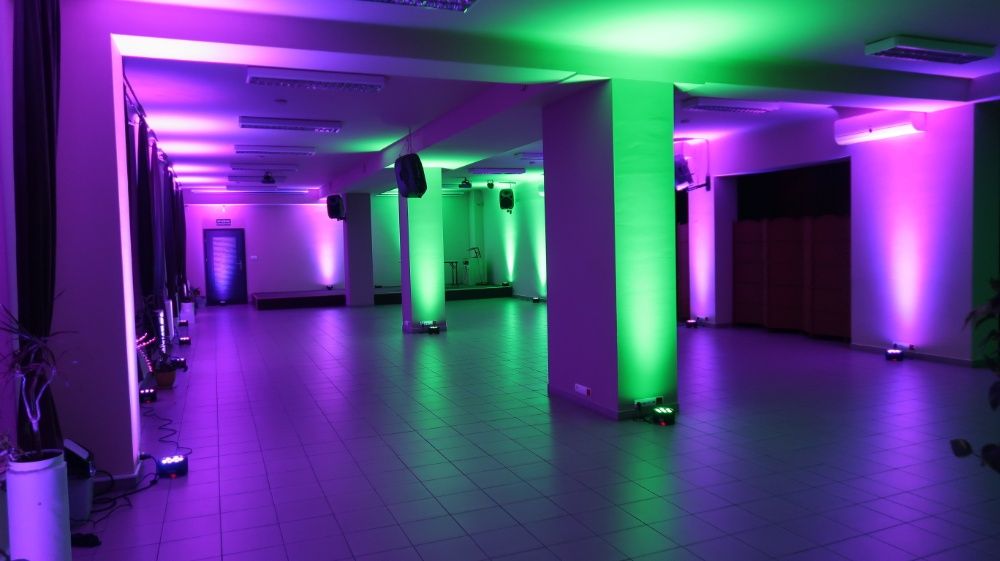 Dekoracja Sali Światłem Ozdabianie Sali Komunia Wesele Lampy LED Radom