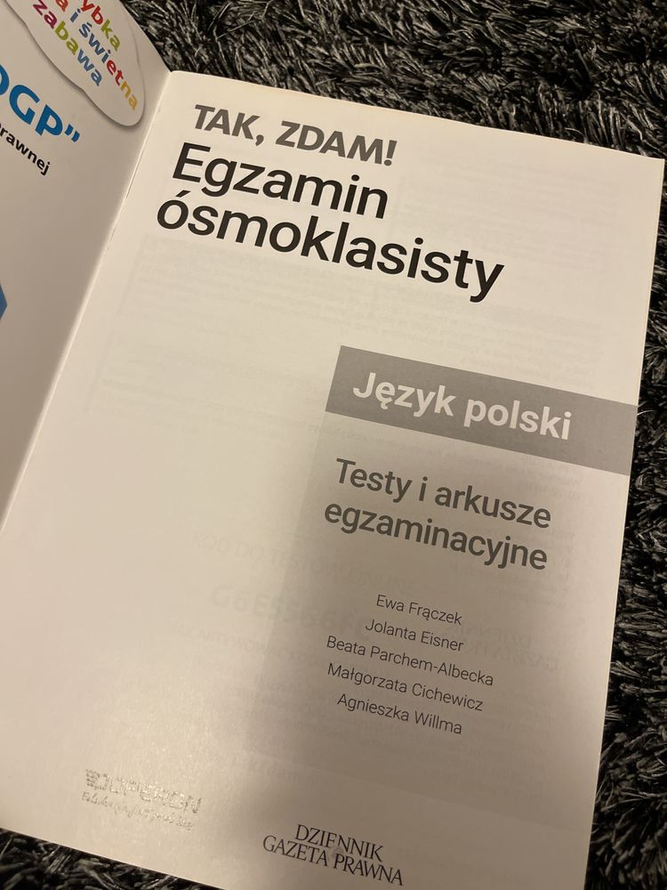 Tak zdam egzamin ósmoklasisty język polski testy arkusze operon