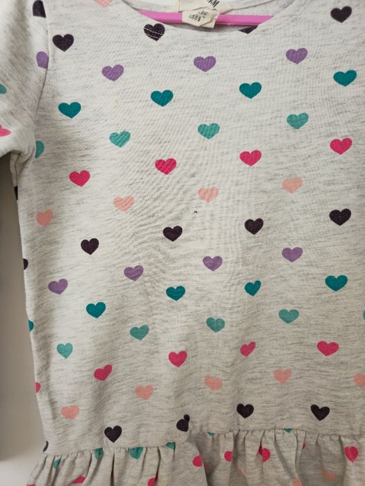 Zestaw 6 szt sukienka z długim rękawem H&M 110 116 przedszkole jednoro