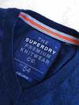 Superdry  oryginalny granatowy  sweter wełna kaszmir  rozmiar  L, XL