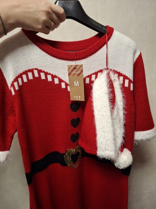 Новое новогоднее платье с шапочкой