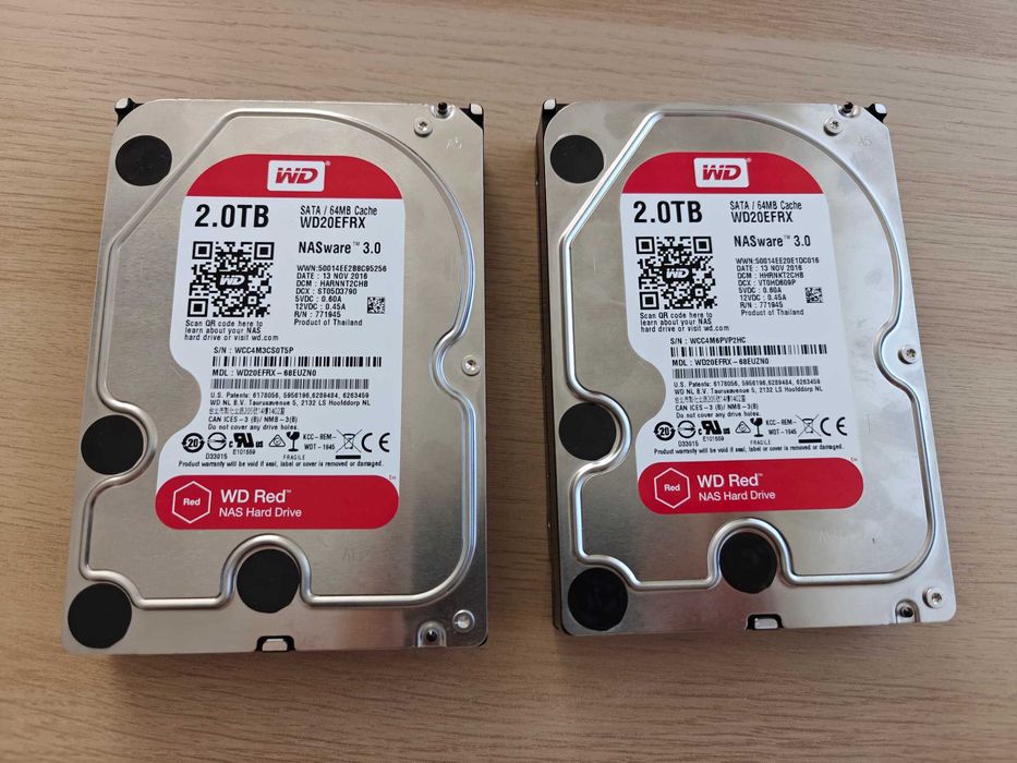 Dyski WD Red 2x 2TB (WD20EFRX) - Idealne do NAS/Prywatnej Chmury!
