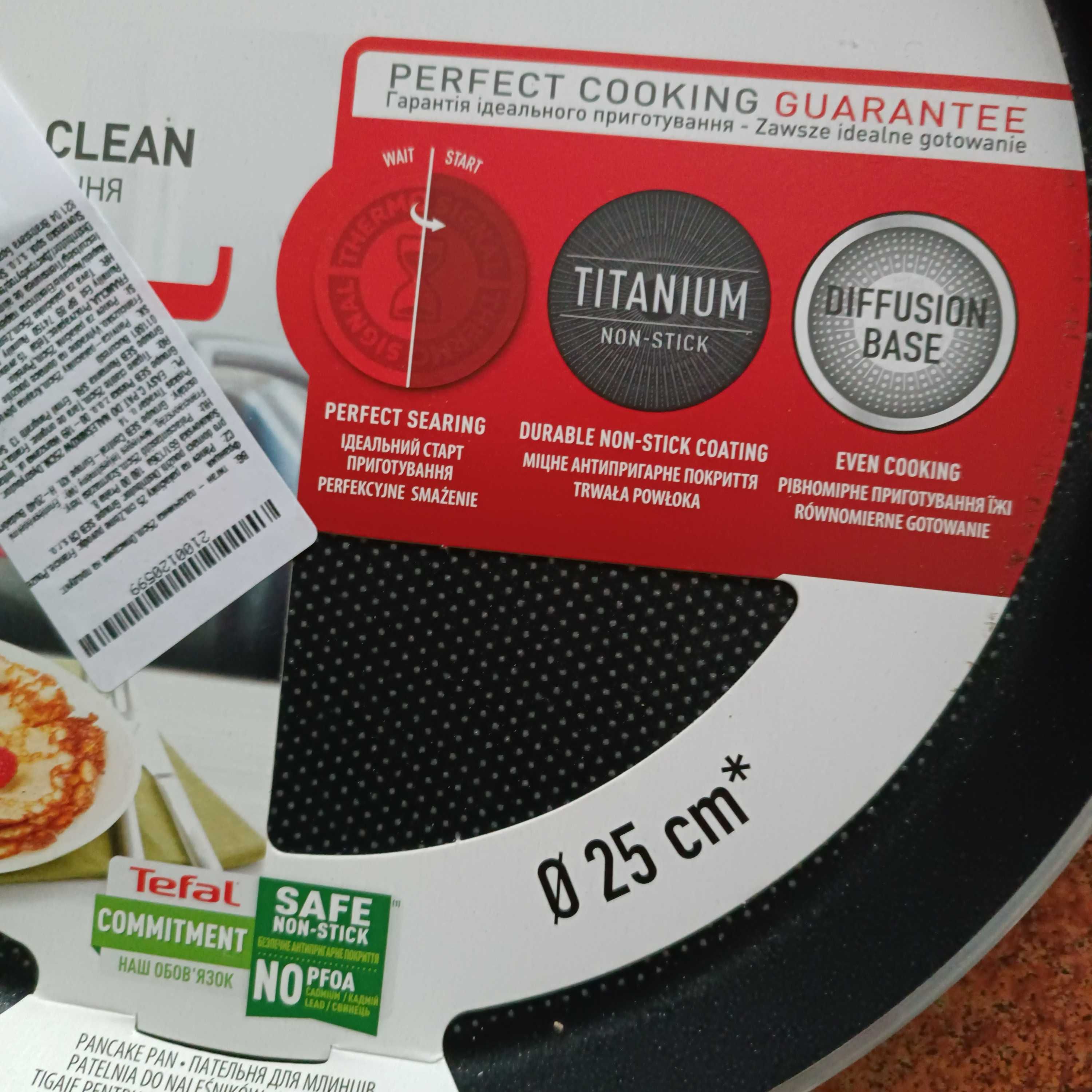 Nowy komplet TEFAL 2X Patelnia  26 -25 cm + Zestaw  2 Szt Noży Okazja